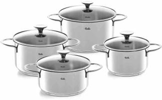 Fissler Copenhagen Topf-Set 4-tlg. Induktion mit Glasdeckel Edelstahl