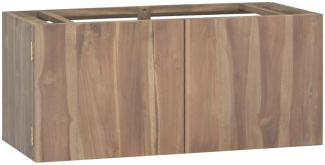 Wand-Badschrank 90x39x40 cm Massivholz Teak