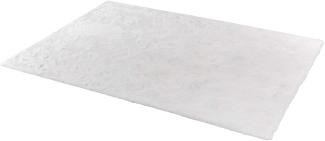 Teppich in Weiß aus 100% Polyester - 180x120x2,5cm (LxBxH)
