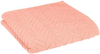 Ross Uni Handtücher Sensual Skin 9001 Zopfmuster | Handtuch 50x100 cm | peach-pink