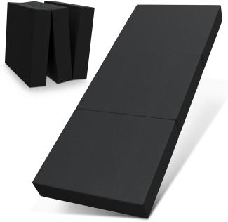 Bestschlaf Klappmatratze Gästematratze, 75x195x15 cm, schwarz