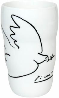 Könitz Grip Mug Picasso - Colombe de la Paix, Isolier Thermo Becher, Doppelwandig, Porzellan, Weiß, 350 ml, 11 1 136 1989
