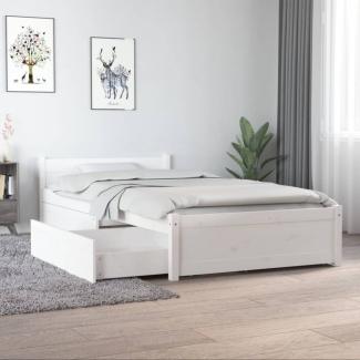 Bett mit Schubladen Weiß 90x190 cm 3FT Single [3103479]