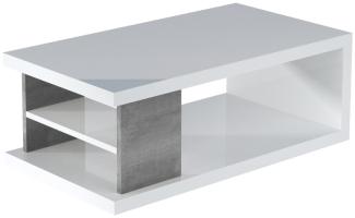 Konferenztisch KELLY, 110x41x60, weiß/Beton