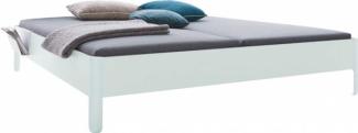 NAIT Doppelbett farbig lackiert Aquarellweiß 200 x 220cm Ohne Kopfteil