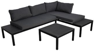 Luxus Premium Garten Lounge SET Esstisch Sitzgruppe Gartenmöbel Stahl