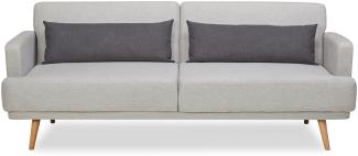 3-Sitzer Sofa Webstoff Grau Relaxsofa Wohnzimmer Möbel Lounge