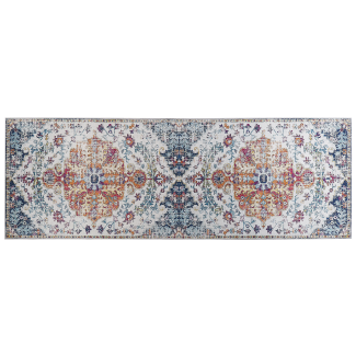 Teppich mehrfarbig orientalisches Muster 70 x 200 cm Kurzflor ENAYAM