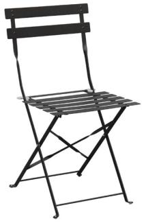 Bolero klappbare Terrassenstühle Stahl, schwarz (2 Stück)
