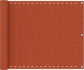 vidaXL Balkon-Sichtschutz Orange 75x500 cm HDPE