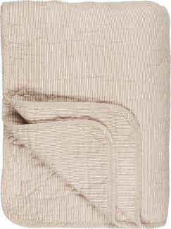 Decke Quilt Tagesdecke Überwurf Weiß Sand Gestreift 180x130cm Ib Laursen 0788-27