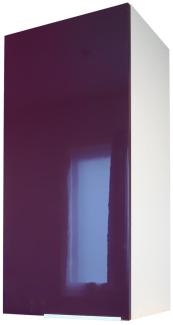 Berlioz Creations CP3HA Hängeschrank für Küche mit 1 Tür in auberginefarbenem Hochglanz, 30 x 34 x 70 cm, 100 Prozent französische Herstellung