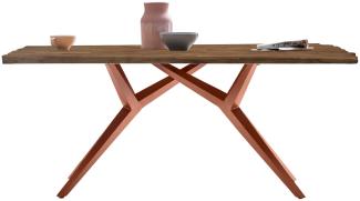 TABLES&Co Tisch 180x100 Recyceltes Teak Natur Metall Braun