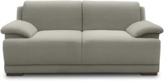 DOMO Collection Telos 2er Boxspringsofa, Sofa mit Boxspringfederung, Zeitlose Couch mit breiten Armlehnen, 186x96x80 cm, Polstergarnitur in grau