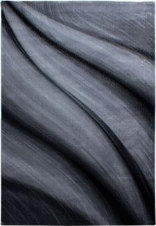 Kurzflor Teppich Matteo Läufer - 80x300 cm - Schwarz
