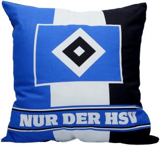 HSV Kissen Nur der HSV 38x38cm. schwarz-weiß-blau