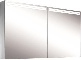 Schneider ARANGALINE LED Lichtspiegelschrank, 2 Doppelspiegeltüren, 140x70x12cm, 160. 540. 02. 41, Ausführung: EU-Norm/Korpus silber eloxiert - 160. 540. 02. 50