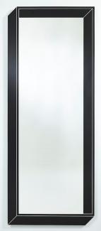 Casa Padrino Luxus Wandspiegel Schwarz 67 x 2,5 x H. 167 cm - Rechteckiger Spiegel mit 3D Optik Spiegelrahmen - Luxus Kollektion
