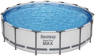 Steel Pro MAX™ Frame Pool Komplett-Set mit Filterpumpe Ø 457 x 107 cm, lichtgrau, rund