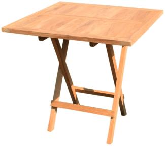 Premium Teak Tisch quadratisch Gartentisch Garten klappbar Beistelltisch 60x60cm