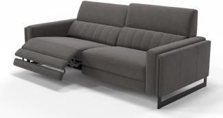 Sofanella 3-Sitzer MARA Stoffsofa Couch italienisch in Dunkelgrau S: 216 Breite x 101 Tiefe