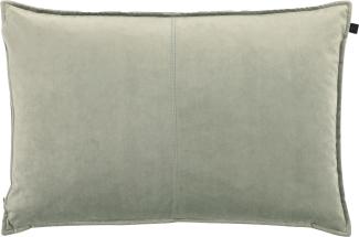 Overseas Middlestitch Samtkissen, 100% Polyester in Soft Green, 40 x 60 cm