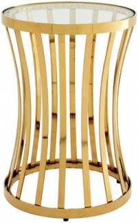Casa Padrino Luxus Art Deco Designer Beistelltisch Gold 40 x H. 59 cm - Luxus Qualität