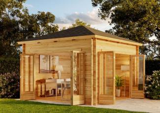 Alpholz Holz Gartenhaus Sunshine ISO | Natur | 390x390x321 cm