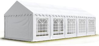 TOOLPORT Party-Zelt Festzelt 5x10 m feuersicher Garten-Pavillon -Zelt PVC Plane 750 N in weiß Wasserdicht