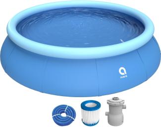 Avenli Prompt Set 360 x 76 cm Pool Set, mit Filterpumpe, blau