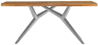 Tisch Tables & Co. Teak und Metall 160 x 90 x 76 cm Silber