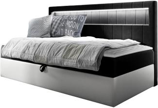 Boxspringbett 'Gladino Junior 2' schwarz 80 x 200 cm