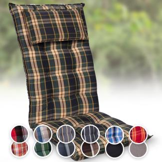Sylt Polsterauflage Sesselauflage Kopfkissen Polyester 50x120x9cm Grün / Gelb