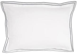 Traumschlaf Uni Kissenbezug White Collection Portofino | 40x60 cm | dark-grey