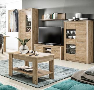 Wohnzimmer-Set "Luis" Wohnwand 5-teilig Ribbeck Eiche MDF