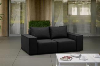 Gartensofa Loungesofa Sofa 2-Sitzer GARDENT wetterfester Stoff NXL Schwarz