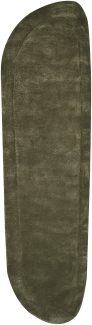 Teppich Viskose dunkelgrün 80 x 250 cm Kurzflor BERANI