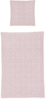 Irisette Easy Soft-Seersucker Bettwäsche 135x200 Blümchen rosa weiß 8440-60