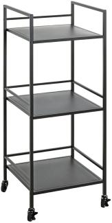 Beistelltisch >54522< in schwarz, Metall - 35x92x35cm (BxHxT)