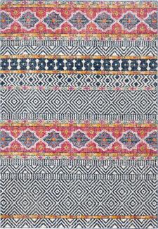 Safavieh Madison Collection MAD614 Teppich für den Innenbereich, gewebt, rechteckig, 91 x 152 cm, Marineblau / Elfenbeinfarben