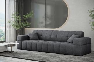 Sofa Designersofa NANCY 3-Sitzer in Stoff Perfekt Harmony Anthrazit