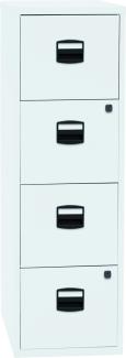 Bisley Home Hängeregistraturschrank PFA, 4 HR-Schubladen, Metall, 696 Verkehrsweiß, 40 x 41,3 x 132,1 cm