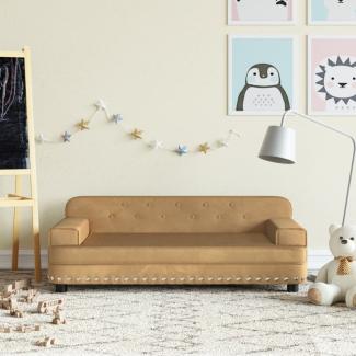 vidaXL Kindersofa Braun 90x53x30 cm Samt