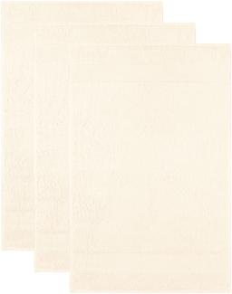 Villeroy & Boch Gästetuch, 3er Pack - One, Walkfrottier, Handtuch, Baumwolle Creme 30x50 cm