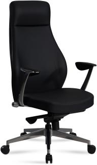 Bürostuhl Schreibtischstuhl Kunstleder Schwarz Drehstuhl Ergonomisch