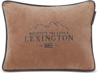 LEXINGTON Kissen Ski Lodge Organic Cotton Velvet Beige Gray (30x40) 12344101-2721-SH10