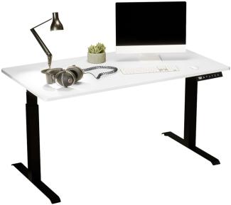 Elektrischer Höhenverstellbarer Schreibtisch Menny Long (Farbe: Weiß)