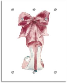 Queence Garderobe - "High Life" Druck auf hochwertigem Arcylglas inkl. Edelstahlhaken und Aufhängung, Format: 100x120cm
