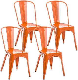 4er Set Stuhl Benedikt orange