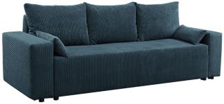 Sofa 'Lipito' Cord Blau